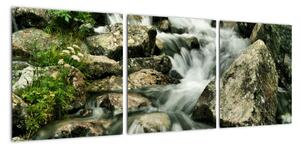 Horský vodopád - obraz (90x30cm)