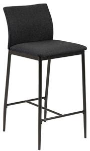 Scandi Tmavě šedá látková barová židle Presley 65 cm