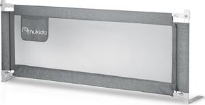 Nukido NK-227 Ochranná zábrana na postel 180 cm, šedá