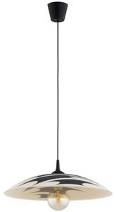 Lustr na lanku ARMI 1xE27/15W/230V černá/béžová