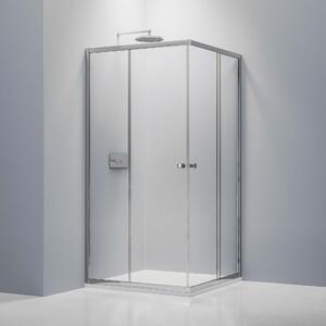 Rohový sprchový kout s posuvnými dveřmi NT506 čiré sklo 6 mm - možnost volby šířky