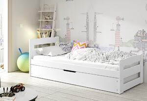 Dětská postel ERNIE P1, bílá, 90x200 cm + matrace + rošt ZDARMA