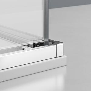 Rohový sprchový kout s posuvnými dveřmi NT506 čiré sklo 6 mm - možnost volby šířky