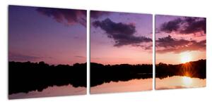 Západ slunce na vodě - obraz na stěnu (90x30cm)