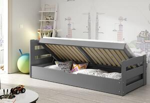 Dětská postel ARDENT P1, grafit, 90x200 cm + matrace + rošt ZDARMA
