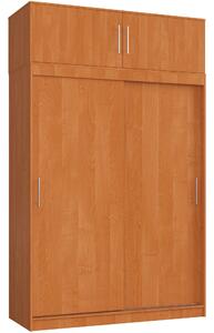 Ak furniture Šatní skříň s posuvnými dveřmi a nástavcem MONO CLP 150 cm olše
