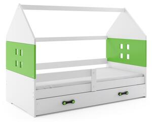 Dětská postel MIDO P1 COLOR + matrace + rošt ZDARMA, 80x160, bílá, zelená