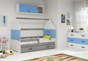 Dětská postel MIDO P1 COLOR + matrace + rošt ZDARMA, 80x160, grafit, grafit