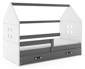 Dětská postel MIDO P1 COLOR + matrace + rošt ZDARMA, 80x160, grafit, bílá
