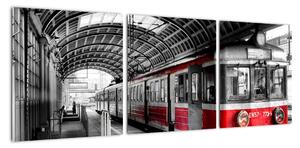 Vlakové nádraží - obraz (90x30cm)