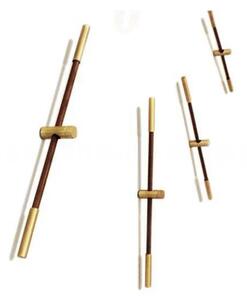 Designové nástěnné hodiny Nomon Merlin Walnut Gold 125cm