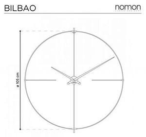 Designové nástěnné hodiny Nomon Bilbao LWB 110cm