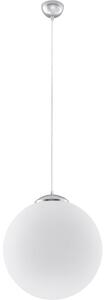 Sollux SL.0264 - Lustr na lanku UGO 1xE27/15W/230V pr. 30 cm bílá/lesklý chrom