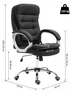 Goleto Čalouněná ergonomická židle | černá