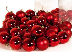 Goleto Vánoční ozdoby sada 54 kusů | červené