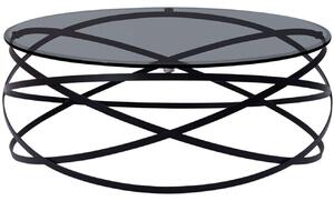 Černý kulatý kovový konferenční stolek Miotto Paola 95 cm