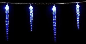 Goleto Vánoční LED řetěz rampouchy 5,4 m | modrá 40 LED