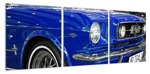 Modré auto - obraz (90x30cm)