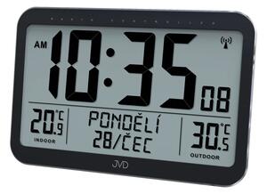 Nástěnné i stolní digitální LED hodiny RB9385 JVD řízené signálem 36cm