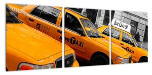 Žluté taxi - obraz (90x30cm)