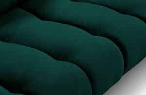 Zelená sametová trojmístná pohovka MICADONI MALVIN 220 cm