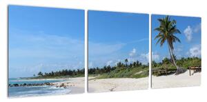 Exotická pláž - obraz (90x30cm)