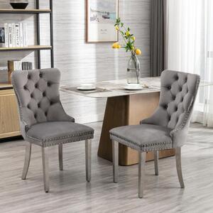 Jídelní židle - Židle - Židle s opěradlem ve tvaru sedáku - Kuchyňská židle - Jídelní set - Sada 2 kusů - Moderní design
