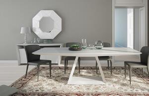 Bílý skleněný jídelní stůl Miotto Doria 180 x 95 cm