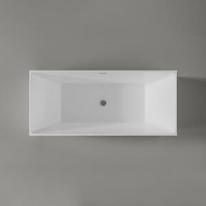 Volně stojící vana NADI z bílého akrylátu - 170 x 75 x 60 cm