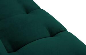 Zelená sametová lenoška MICADONI MALVIN 216 cm, levá