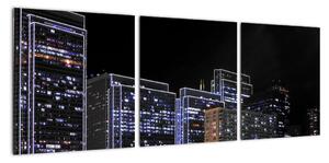 Obraz nočního města (90x30cm)