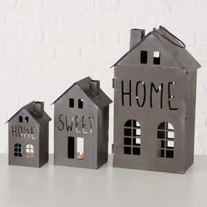 Kovové lucerny Home Sweet Home - set 3 ks