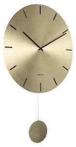 Designové kyvadlové nástěnné hodiny 5862GD Karlsson 47cm