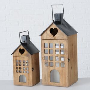Dřevěná lucerna Home sweet home 56 cm - větší