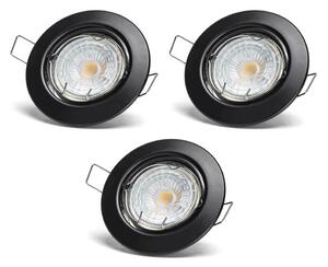 Aigostar - SADA 3x LED Podhledové svítidlo 1xGU10/4,5W/230V 4000K černá
