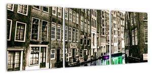 Obraz ulice Amsterdamu (90x30cm)