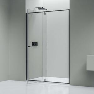 Sprchový kout s výklopnými dveřmi na pevném panelu NT606 FLEX - 6 mm nano čiré sklo - výběr barvy profilu