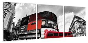 Červený autobus v Londýně - obraz (90x30cm)