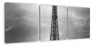 Trabant u Eiffelovy věže - obraz na stěnu (90x30cm)