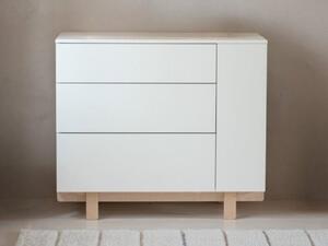 Dětská komoda se třemi šuplíky a otevřeným regálem BASIC bílá