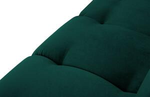 Zelená sametová lenoška MICADONI MALVIN 216 cm, pravá