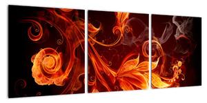 Abstraktní oheň - obraz (90x30cm)