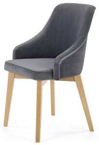 Jídelní židle GINA 1 šedá/dub medový