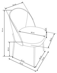 Jídelní židle MALVINA šedá/ořech/černá