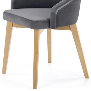 Jídelní židle GINA 1 šedá/dub medový