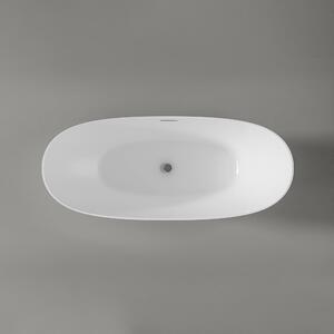 Volně stojící vana DALIA akrylátová bílá lesklá - 170 x 72 x 60 cm