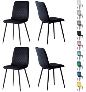 Designová jídelní židle - křeslo - Židle - Kovová židle - Sada 4 kusů - Ergonomické pohodlí