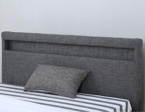 Goleto Čalouněná postel Verona 120 x 200 cm s LED osvětlením | tmavě šedá