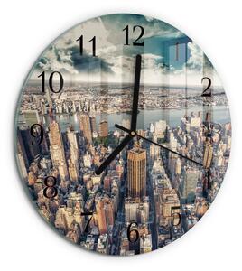 Skleněné nástěnné hodiny New York zsoc-fi30-00177043