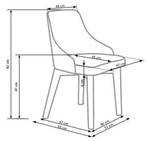 Jídelní židle GINA 2 šedá/dub sonoma